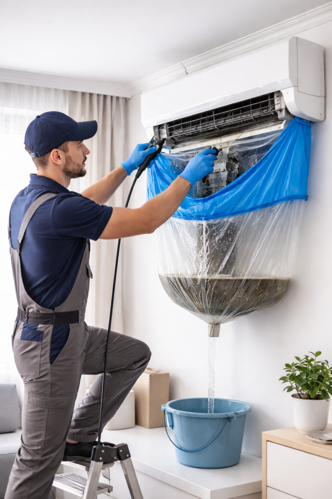 Curatare aer conditionat acasa bucuresti ilfov